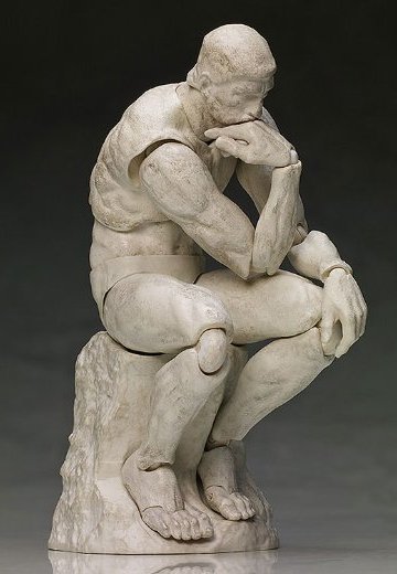 figma#SP-056b 桌上美术馆 思考者 石膏ver. | Hpoi手办维基