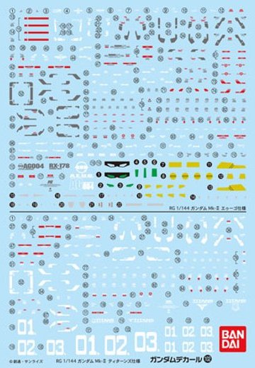 高达デカールVol.102 RG高达Mk-II用 | Hpoi手办维基