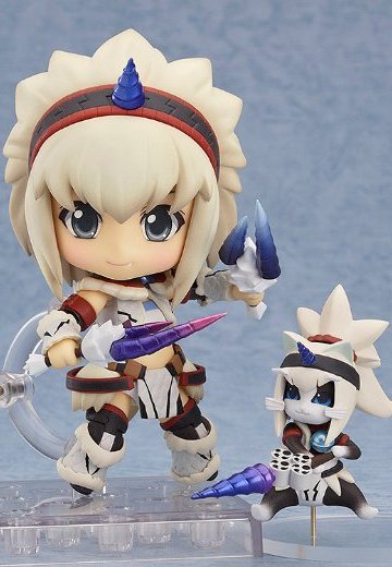 粘土人 #377 怪物猎人4 猎人&战斗猫 麒麟装 完整动作 | Hpoi手办维基