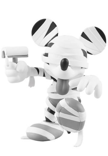 黑胶Doll 132 迪斯尼 ミッキーマウス Mummy Black & White Ver.  | Hpoi手办维基