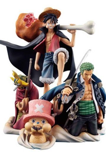 デスクトップリアルマッコイ 海贼王 モンキー･D･ルフィ&罗罗亚・索隆&狙撃の王様&托尼托尼・乔巴  | Hpoi手办维基