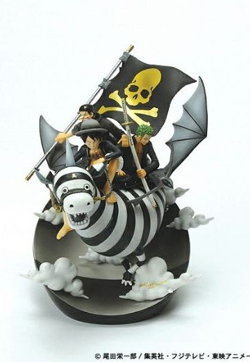 デスクトップリアルマッコイ 海贼王 モンキー･D･ルフィ&罗罗亚・索隆&乌索普 Mastermind Ver. 