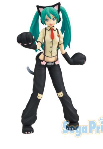 初音未来 歌姬计划街机版 未来之声 超级奖品人偶 “初音未来-小猫咪” | Hpoi手办维基