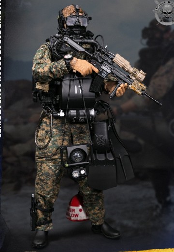 DAMTOYS 78055 1/6 USMC陆战队 武力侦察战斗潜水员 林地迷彩版 | Hpoi手办维基