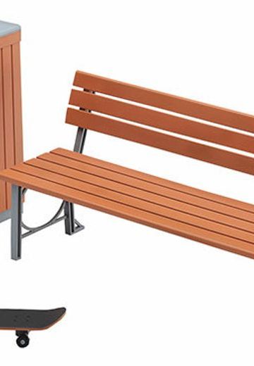 1/12 可动手办用 公园长椅＆垃圾桶