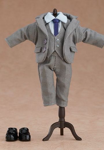 粘土人服装套装 灰色西装