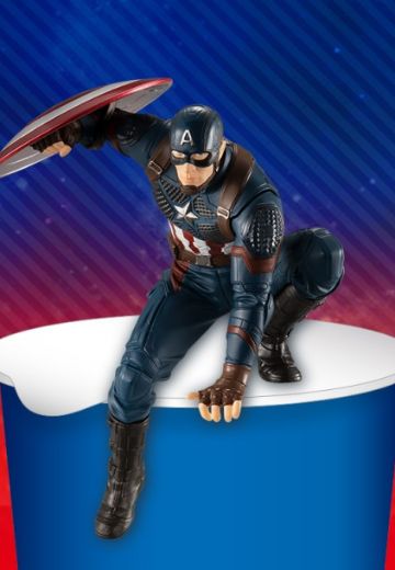 压泡面手办 复仇者联盟4：终局之战 美国队长 