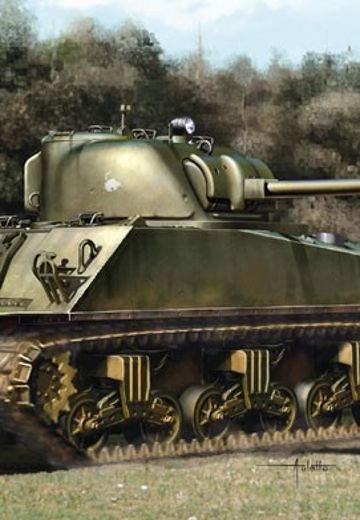 1/35 WW.II 美国陆军 M4A3(75)W ETO 谢尔曼 附属Magic Track | Hpoi手办维基