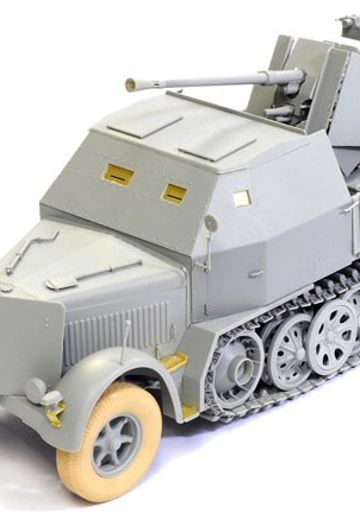 1/35 德军 Sd.Kfz.7/2 8半履带运输车 装甲包围 3.7cm Flak37搭载型 / 3.7cm Flak36搭载型 (2 in1)