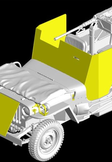 1/35 WW.II 美军 装甲1/4吨 4×4卡车 .50机枪 (3in1) | Hpoi手办维基