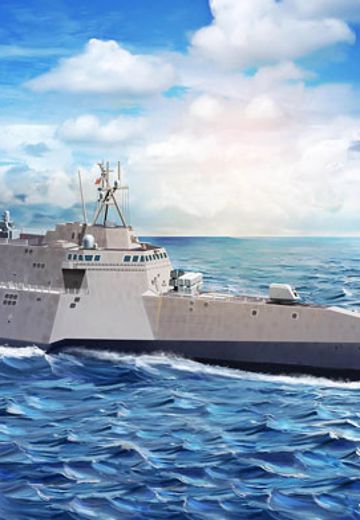 1/700 美国海军 濒海战斗舰 里埃尔·吉福德号 LCS-10＆NSM反舰弹道导弹 | Hpoi手办维基