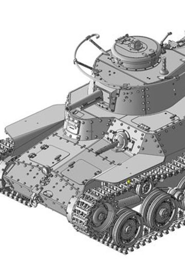 1/35 九七式中型坦克 (チハ) 57mm炮塔/新底盘  | Hpoi手办维基