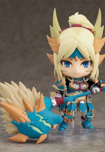 粘土人 #1407 怪物猎人世界：冰原 女猎人 雷狼龙阿尔法 Ver.