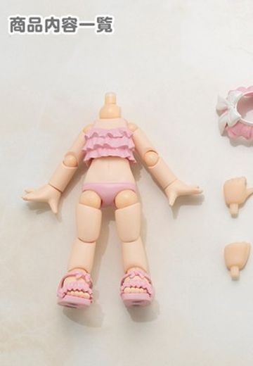 Cu-poche Extra 褶边泳装身体配件  (粉色)