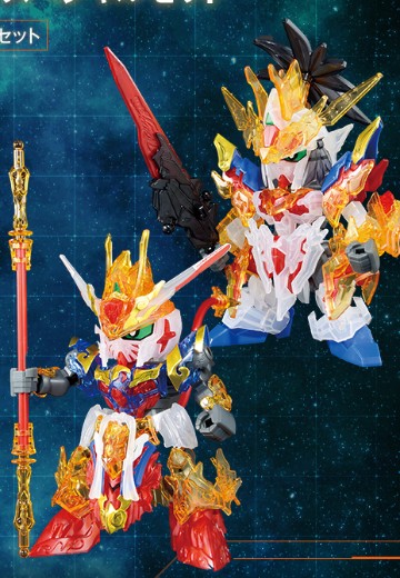 一番赏 机动战士高达 高达模型2021 C奖 SD高达世界 群英集 刘备独角兽高达 & 悟空脉冲高达(固态透明特别套装)