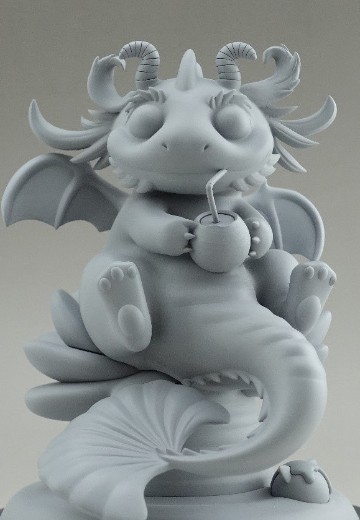 原创雕像  月夜萌龙 | Hpoi手办维基