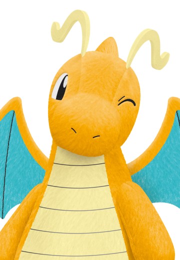 毛绒玩偶  宠物小精灵 快龙