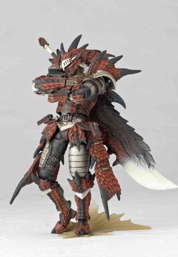 山口式转轮科技 123号 怪物猎人系列 猎人男剑士 雄火龙装 | Hpoi手办维基