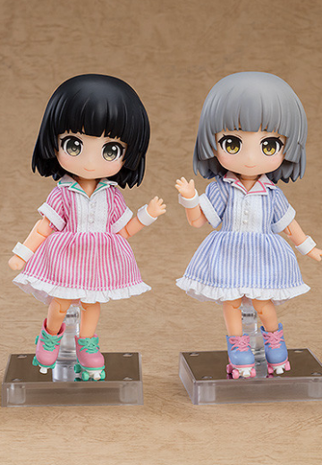 粘土娃 服装套装 女生餐厅制服（蓝色/粉红色） | Hpoi手办维基