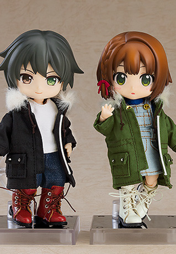 粘土娃 保暖套装 靴子 与 军装大衣（黑色/卡其色） | Hpoi手办维基