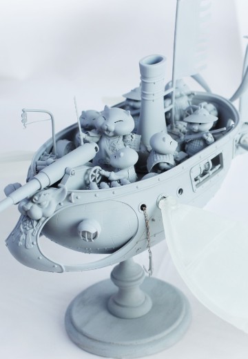 CHE手办原型大赛参赛品 猫兵鼠将-五翼斗舰 | Hpoi手办维基