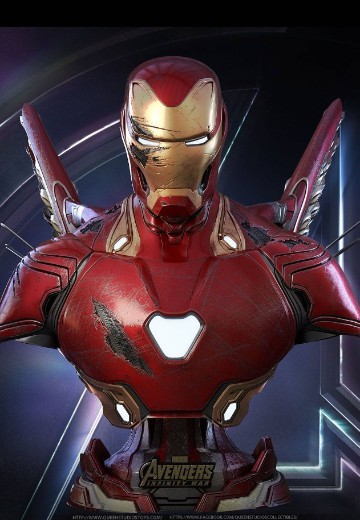 漫威系列 复仇者联盟3：无限战争 钢铁侠 50号装甲 战损版 胸像 | Hpoi手办维基