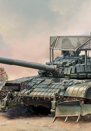 编号：09609 1/35 装甲车辆系列 俄罗斯 T-72B1坦克 带KMT-6扫雷犁及栅栏 | Hpoi手办维基