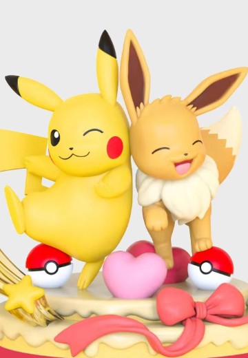 宝可梦手办伙伴系列 伊布和皮卡丘