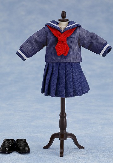 粘土娃 服装套组 长袖水手校服（深蓝色/米黄色）