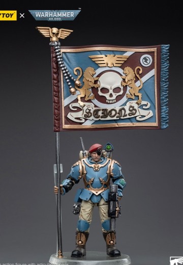 战锤40000 星界军 风暴忠嗣指挥小队 第55卡比克雄鹰兵团 旗手 | Hpoi手办维基