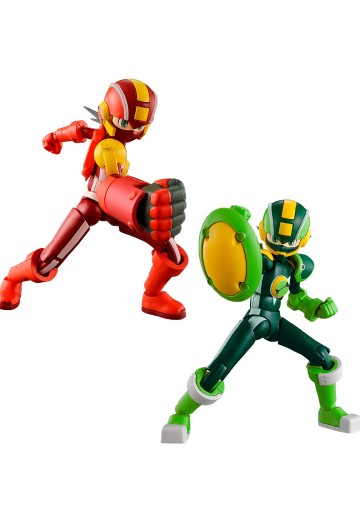 SMP Kit Makes Pose 洛克人EXE 热焰气力形态+绿木护盾形态 | Hpoi手办维基