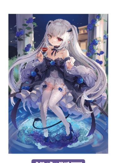 白毛萝莉魅魔 克萝伊酱 帆布画 | Hpoi手办维基