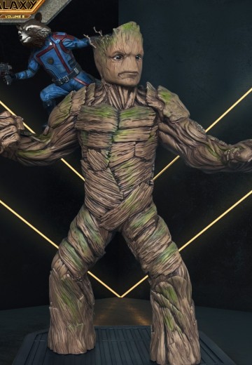 银河护卫队3 格鲁特与火箭浣熊 等身像 | Hpoi手办维基