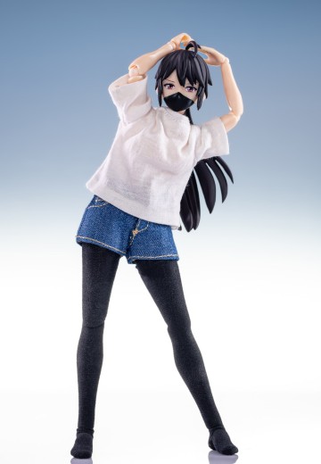 CS008 T恤牛仔短裤套装 机娘服装包