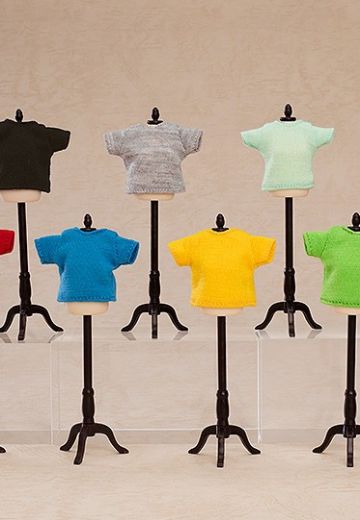 粘土娃 服装 T恤（白色/黑色/灰色/浅蓝色/粉红色/红色/蓝色/黄色/绿色/紫色） | Hpoi手办维基