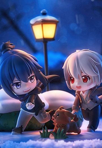 Q版场景手办 未來都市NO.6 紫苑+老鼠 遥远的雪夜