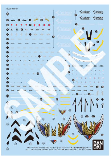 HG 超时空要塞DELTA 绝对LIVE YF-29 永恒女武神（马克西米利安·吉纳斯专用机） 全装备的专用水贴 | Hpoi手办维基