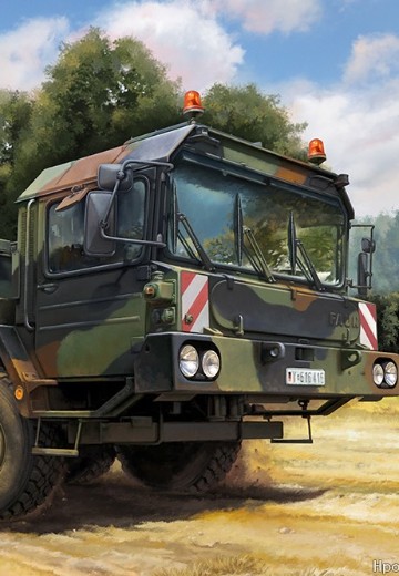 编号:07196 1/72 装甲车辆系列 德国SLT -56象式拖车牵引56t半挂车