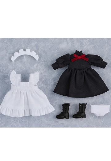 粘土娃 工作穿搭 长版女仆服（黑色/绿色）