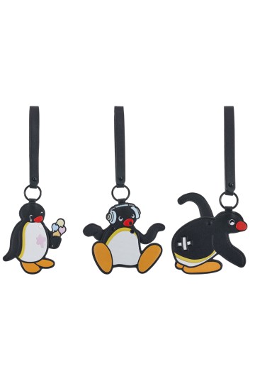 企鹅家族 PU钥匙扣挂件 听音乐/拿冰淇淋/摸屁屁 | Hpoi手办维基