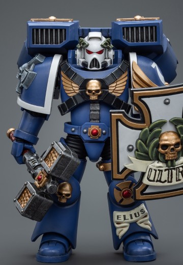 战锤40000 极限战士 装备雷霆锤和风暴盾的先锋老兵