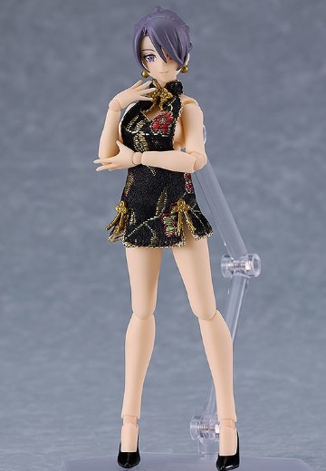 figma#569c 女性素体 (末花) 与 黑色短款旗袍装 | Hpoi手办维基