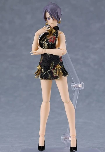 figma#569c 女性素体 (末花) 与 黑色短款旗袍装