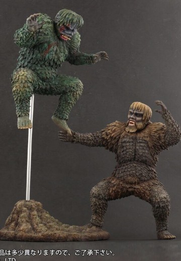 东宝大怪兽系列 科学怪人的怪兽 山达大战盖拉 软胶雕像 | Hpoi手办维基