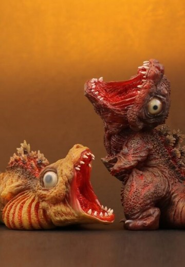 Q版拟真 新·哥斯拉 哥斯拉（2016）第二形态+第三形态 透明版 套装 | Hpoi手办维基