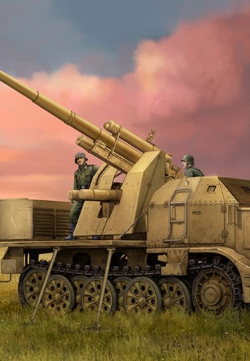 编号:09577 1/35 装甲车辆系列 18吨半履带88毫米自行防空炮 | Hpoi手办维基