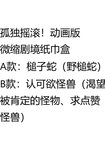 孤独摇滚！动画版  微缩剧境纸巾盒 | Hpoi手办维基