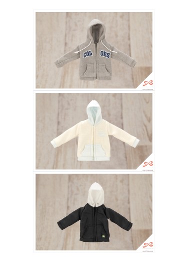 创彩少女庭园 小衣橱 拉链连帽衫 灰色/冰蓝色/黑色 | Hpoi手办维基