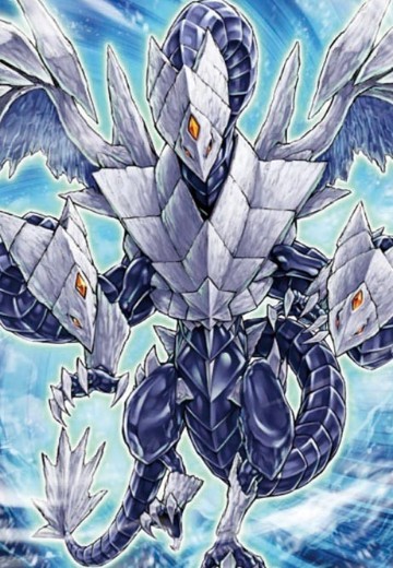 游戏王卡片游戏怪兽玩偶藏品  冰结界之龙 三叉龙