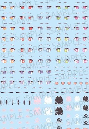 女神装置 M.S.G PUNI★MOFU 猫猫 眼睛水贴套装